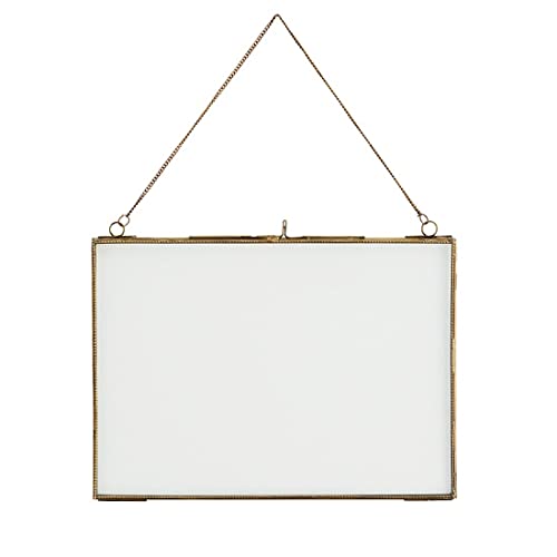 Madam Stoltz Marco de fotos colgante de hierro dorado, 29,5 x 21 cm Cover