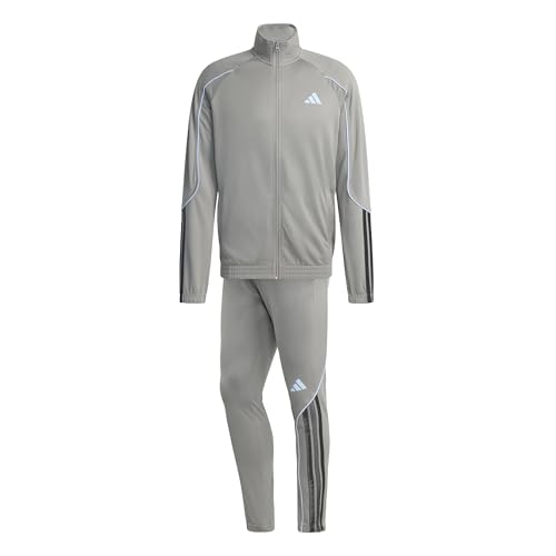 3-Stripes Stadium adidas Tuta UOMO 3-Stripes Stadium Grigio con tasche (IT, Testo, M, Regular, Regular)
