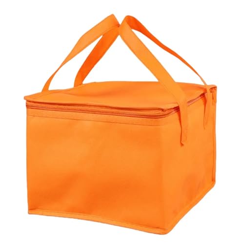 XCTDSVAH Bolsa Termica Porta Alimentos Bolsa aislante reutilizable, soporte de almacenamiento térmico, almuerzo pícnic al aire libre for frío y calor, 1 ud(Orange 260x260x200mm)