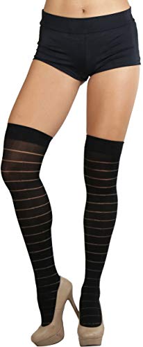 Image of ToBeInStyle Women's Nylon Thigh High Schoolgirl Opaque Stockings
