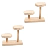 Elevador de exhibición escalonado para aperitivos: mano de obra con esquinas de arco fino, sensación suave y agradable, exhibición estable exquisita, puede usarlo para exhibir su pastel y joyas.