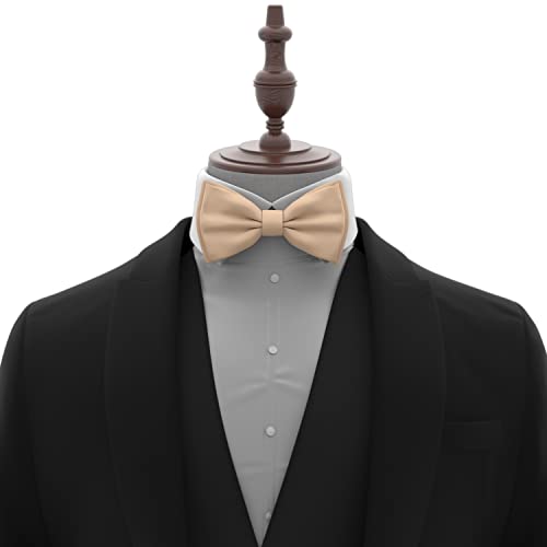 Image of Adam Young Men's Bow Ties Pre-Tied Style Formal Satin Classic Bowtie for Tuxedo Faux Silk