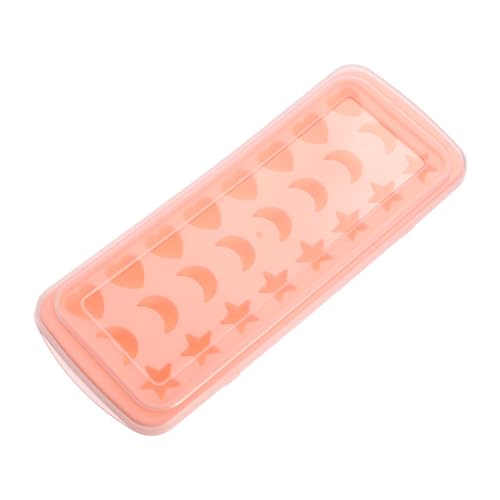 Molde de silicona para cubitos de hielo color rosa miniatura 1