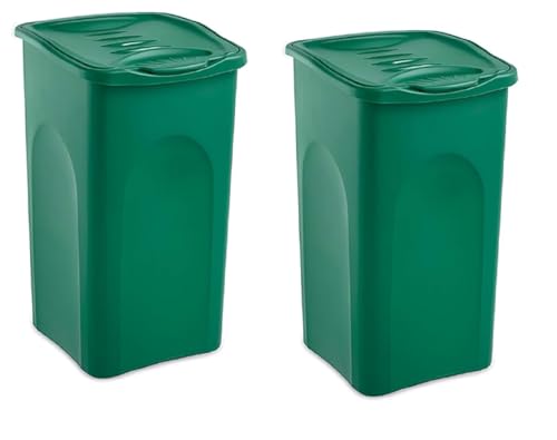 Set 2 Bidoni pattumiere per la Raccolta Differenziata 50 litri