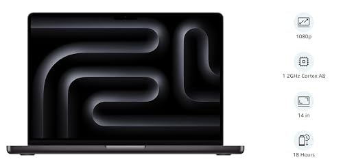 Apple 2023 MacBook Pro (14-inch, Apple M3 Pro chip with 11‑core CPU and 14‑core GPU, 18GB Unified Memory, 512GB) - Space Black; English