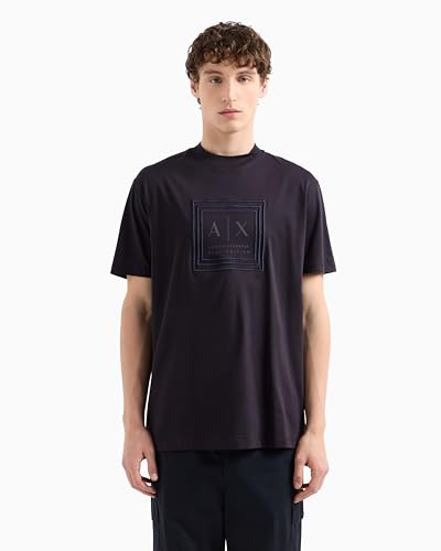 Armani Exchange Men's Limited Blue Edition Box Logo Tee2