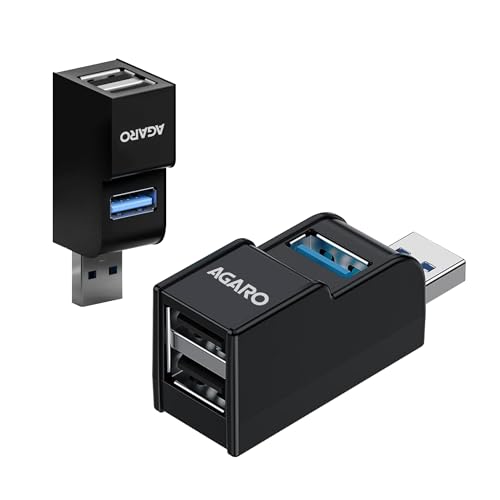 Image of AGARO 3-Port USB Hub, USB 3.0 Data Hub with High-Speed 5Gbps Transfer, Plug & Play, Compact & Lightweight, Ideal for Laptop, PC, Keyboard, Mouse & Pendrive