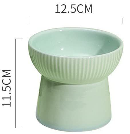 Image of PETANGEL 2 Pcs Ceramic Cat Food Or Water Bowl, Elevated Cat Feeder Dishes with Stand, Raised Pet Food Bowl for Cats and Small Dogs, Stress Free Backflow Prevention & Reduce Neck Burden