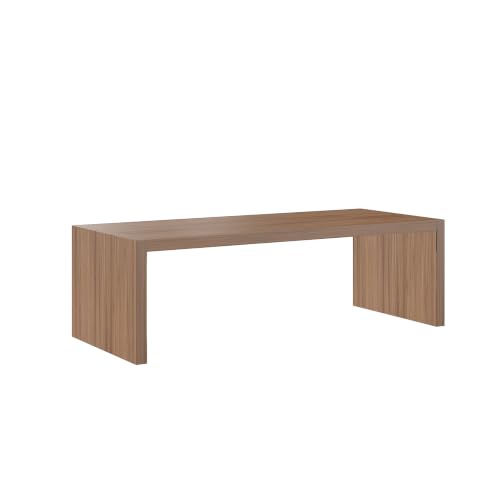 Image of FURNEASER Fluxi Wooden Monitor Stand Organizer Desktop Organizer Monitor Riser Laptop Stand, Desk Table Top Organiser ( Exotic teak )