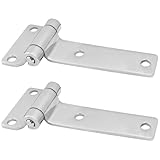 ITROLLE 2PCS 135x58mm 270 Degree Free Rotation Silver Stainless Steel Heavy Duty Hinge Suitable for Gate Trailers Cargo Case Sheds Tool Box