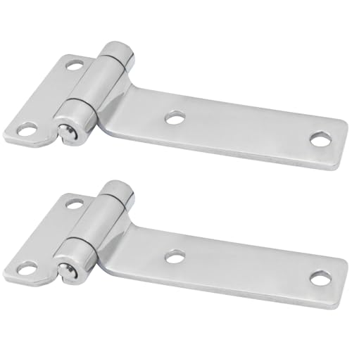 ITROLLE 2PCS 135x58mm 270 Degree Free Rotation Silver Stainless Steel Heavy Duty Hinge Suitable for Gate Trailers Cargo Case Sheds Tool Box