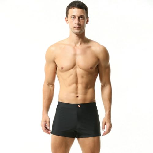 Mens Swim Trunks Low Waist Long Square Leg Swimwear for Men Perfect for Swimming and Hot Springs