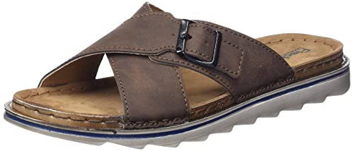 Fischer Lars, Mules Homme, Brun/Beige, Motif tâcheté, 43 EU