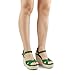 JOY IN LOVE Women's Wedge Sandals Platform Espadrilles Heels Ankle Strap Open Toe Buckle Sandals 4071 Green US7.5