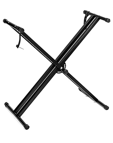 QWORK® support de clavier , support piano électrique, structure en X, 7 niveaux réglables - Les Beatles, Paul McCartney, John Lennon, RIngo Starr, George Harrison QWORK® support de clavier , support piano électrique, structure en X, 7 niveaux réglables – Image 7