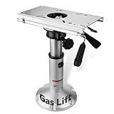 Gas Lift Boat Seat Pedestal with Slide Mount, Aluminum Adjustable Height from 14' to 20' Air-Powered Power-Rise Pneumatic Lifting Seat Pedestal