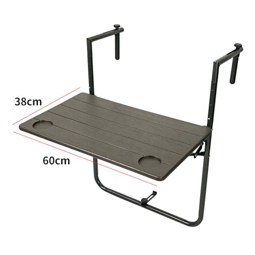 Table de balustrade de balcon pliable réglable au design épuré - 4