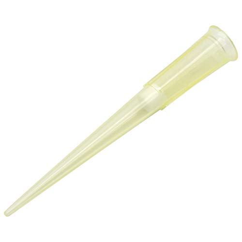 Pipette Tips 100ul, 1000 Pieces Clear Yellow Plastic Pipettor Tips for Laboratory