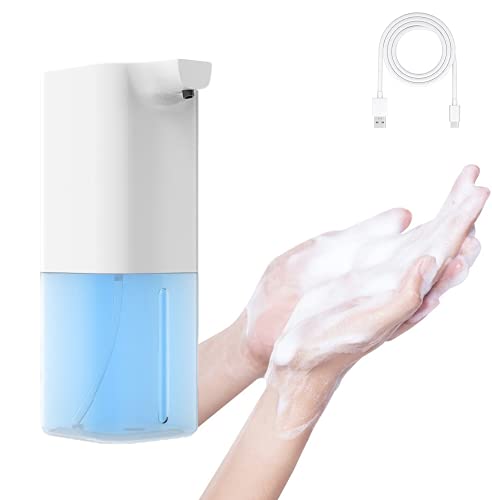 350ML Dispensador de Jabón Automático,Dispensador de Jabón Espuma Inteligente,Dispensador de Desinfectante Manos Sin Contacto,Adecuado para Cocina,Baño,Inodoro,Oficina,Hotel