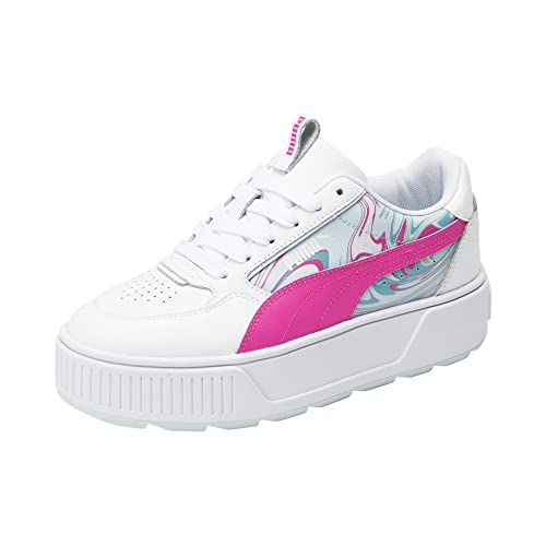Image of PUMA Kids Girls Karmen Rebelle Platform Lace Up Sneakers Shoes Casual - White