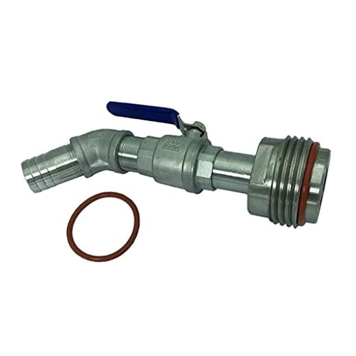 DONDOW Ventil Ball Valve Kranen Avstängningsventil Ball Outlet ventil med C-typ gränssnitt tillverkade av rostfritt stål för 200 liter plastfat