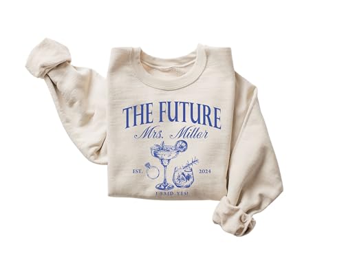 Custom Future Mrs Sweatshirt for Bride, Future Mrs Gifts Shirt, Engagement Gifts for Her, Personalized Bride to Be Gifts Sweatshirt, Gifts for Newly Engaged, Bride to Be Shirt, Fiance Gifts for Women