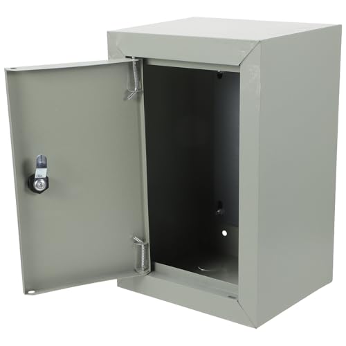 HOMSFOU Caja de Interruptores Metálica Estanca Cerradura para Conexiones Eléctricas, Fabricada en Acero Ligero y Resistente, Adecuada para Instalación en Exteriores E Interiores