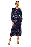 little mistress curvy sale Corte normal Little Mistress Navy Foil Spot Midaxi Vestido de Fiesta Informal, Azul, 42 para Mujer