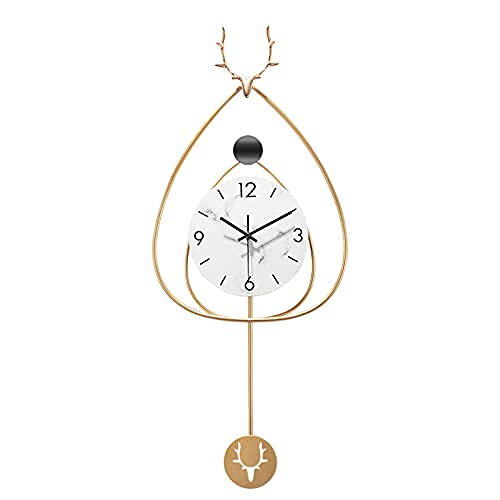 SaryEdge Retro Wrought Iron European Wall Clock Art Dial Simple Creative Silent Clock Living Room Bedroom Metal Needle Clock,40 * 90cm,40 * 90cm,40 * 90cm