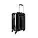 Genius Pack Hardside Luggage Spinner - Smart, Organized, Lightweight Suitcase - TSA Approved Maximum Allowance Cabin Size (Aerial - Jet Black)