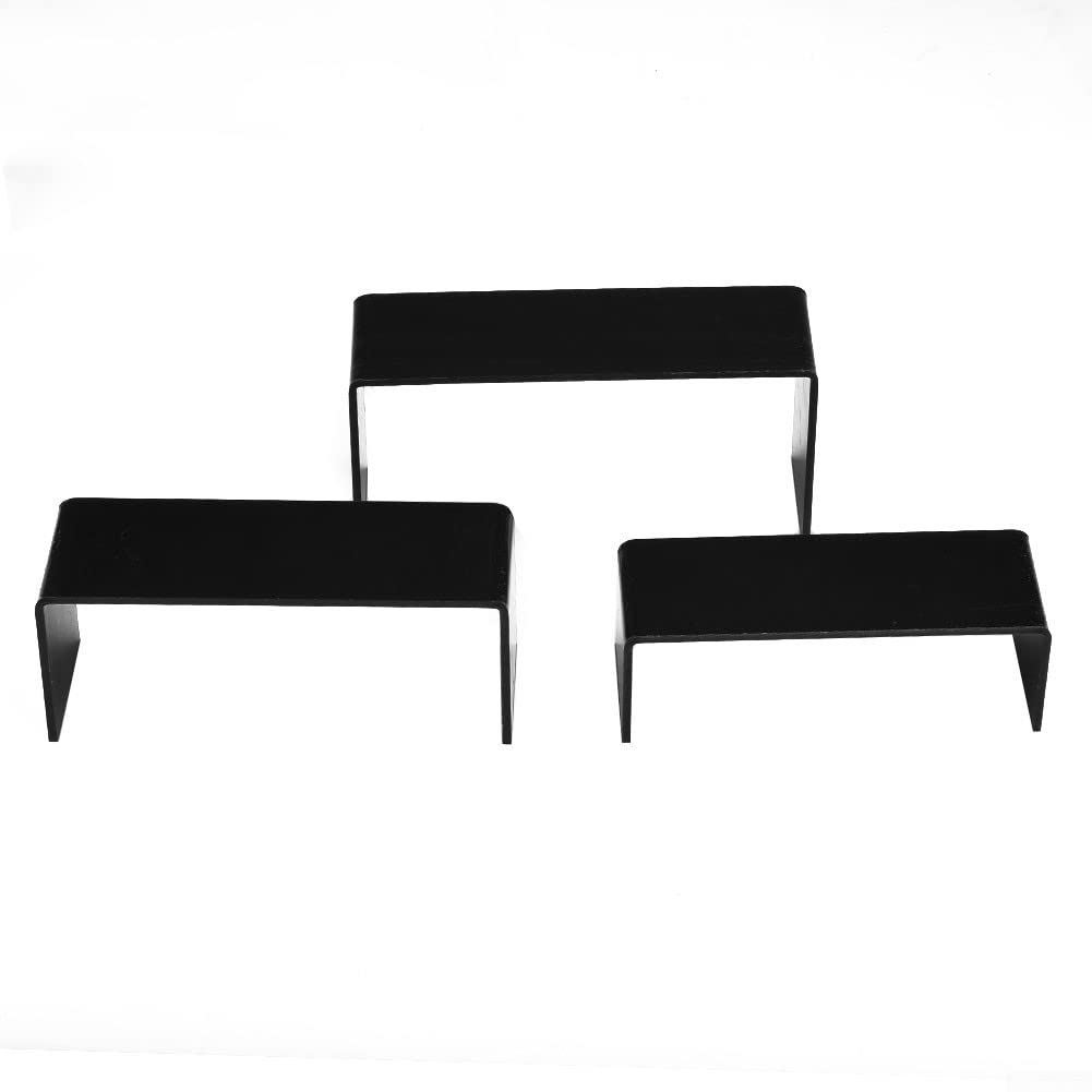 PH PandaHall Display Riser Stands - 3 Formaten - Zwart Acryl - Voor