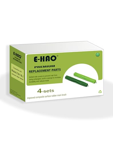 E-HAO Juego de 4 cepillos giratorios de Goma de Repuesto compatibles con iRobot Roomba Series e/i/j. Piezas de Accesorios de vacío para Modelos i1+/i2+/i3+/i5+/i6+/i7+/i8+/j5+/j6+/j7+/j8+/j9+/e5/e6
