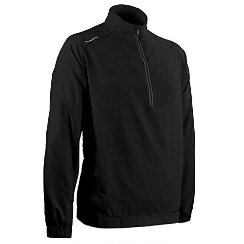 Sun Mountain Brushed Solo Long Sleeve Golf Pullover Black Medium