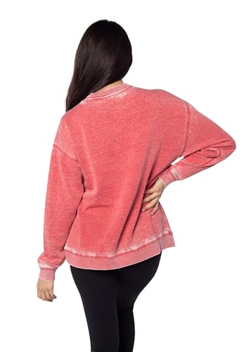 Sudadera Campus Crew para Mujer en color Rosso talla M de Algodón Cómodo 3