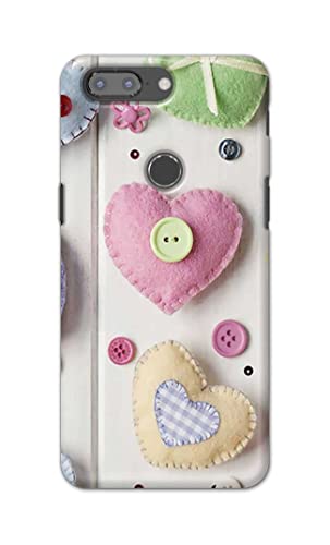 Image of PRINTFIDAA Heart Shape Hard Back Cover for OnePlus 5T Back Cover -(P6) KAT1010