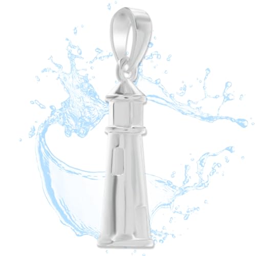 NORDLUST® Leuchtturm Anhänger für Kette 925 Sterling Silber, Nordsee, Ostsee Geschenk