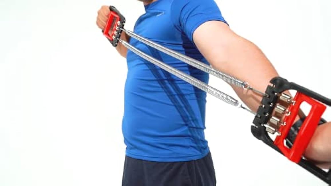 Ihuniu Chest Expander | Hand Gripper Arm Pull Bar Arm Muscle Chest Exerciser for Men with 5 Springs