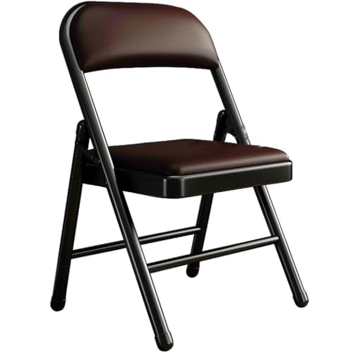 Silla plegable portátil con asiento tapizado, capacidad de carga de 200 kg para eventos en casa, oficina, eventos, conferencias, cenas, elegantes opciones negro, azul y negro marrón