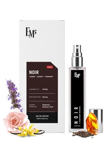 Image of EM5 Noir Perfume for Men | Amber Woody Spicy Fragrance | Eau de Parfum Spray | Luxury Gift for Him | 15 ml