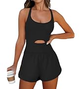 Caracilia Womens Workout Romper Running Short Athletic One Piece Jumpsuits Casual Summer Sets Out...