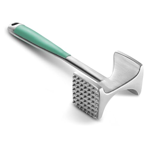Image of KITEXPERT Meat Tenderizer Hammer with Comfortable-Grip Handle, Dual-side Mallet for Kitchen, Heavy Duty Pounder For Tenderizing Steak, Beef and Fish, Mint Green