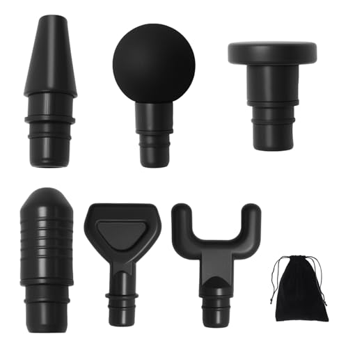 VIKKSAER 6 pcs Massage Gun Heads, Massager Gun Attachment, Replacement for Hypervolt Go, Deep Tissue Relaxation Tool for Athletes and Fitness Enthusiasts