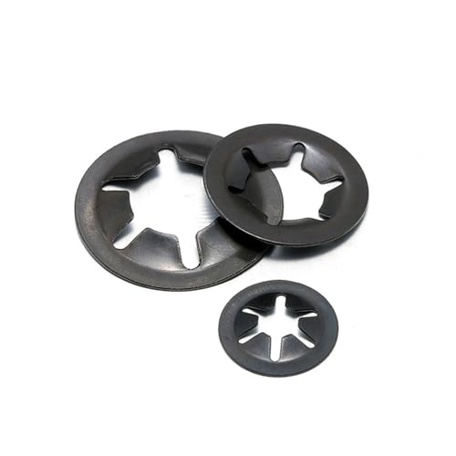 KSeSii - KSeSii 65Mangan-Stahlfeder-Sicherungsring/Lagerschellen-Haltering/Plum Blossom-Sicherungsring/Lagerscheibe M2-M12(100pcs M5x14)