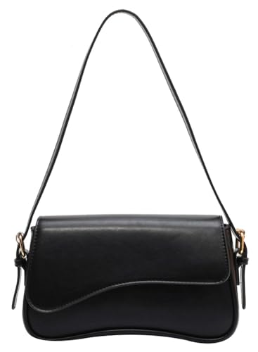Image of Shoulder Bag for Women Retro Vegan Leather Tote Handbag Underarm Bag Trendy Purse Crossbody Bag With Zipper 2025