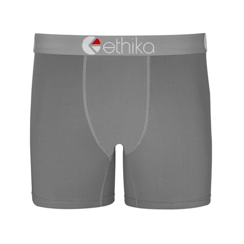 Ethika Mens MicroMesh MID Boxer Brief | Dark Grey
