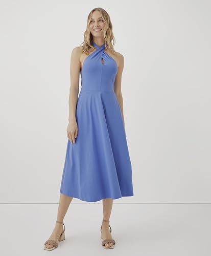Image of Pact Organic Cotton Women's Fit & Flare Halter Dress
