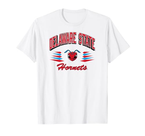 Delaware State Hornets Retro Diamond White T-Shirt