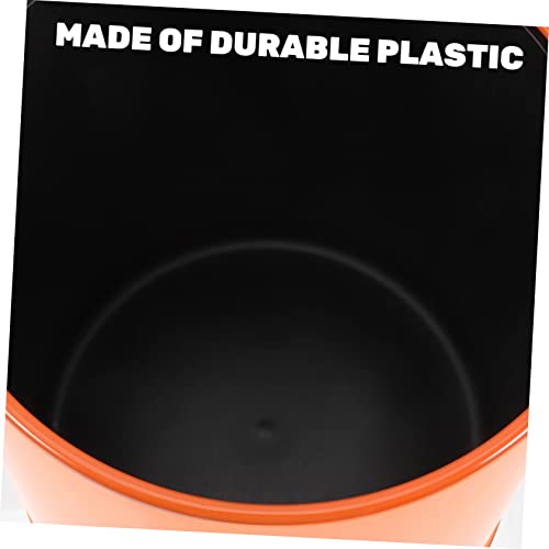 Caneca de basura rectangular de plástico color naranja miniatura 7