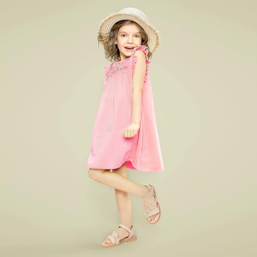 Image of PANDANINJIA Girls Sandals Open Toe Summer Flats Dress Shoes