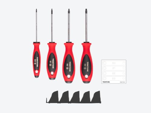 Image of TEKTON Square Screwdriver Set, 4-Piece | DWQ90100 | 4 Inch Shanks, S0 - S3, Modular Organizers